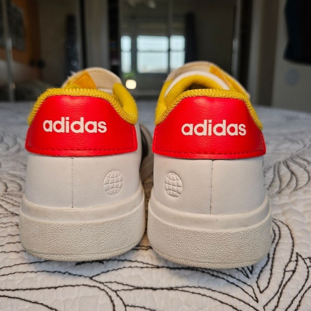 VGUC Adidas Disney Grand Court Mickey Mouse Velcro Sneakers Kids 2 - Picture 14 of 16
